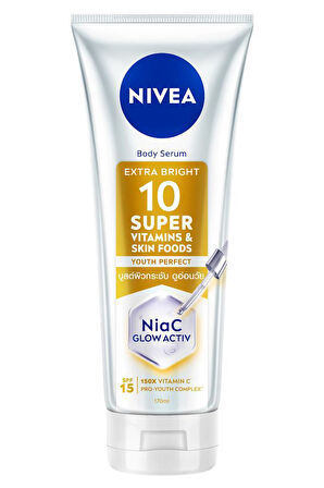 Super10 Serum Etkili Vücut Losyonu SPF15 170 ml,5 Günde Aydınlatıcı,C Vitamini,Niasinamid