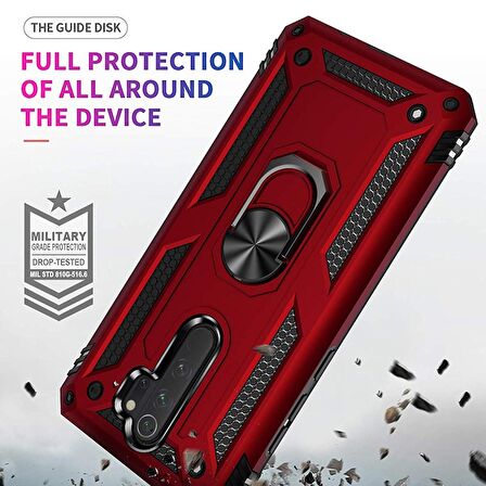 Gpack Xiaomi Redmi Note 8 Pro Kılıf Vega Standlı Yüzüklü Mıknatıslı