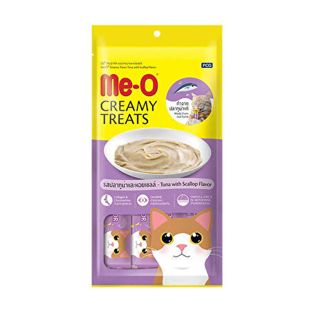 Me-O CREAMY DENİZ TARAĞI &TON BALIĞI KEDİ ÖDÜLÜ 12x15GR