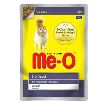 Me-O Kısırlaştırılmış Kedi Konserve Mama 80 gr