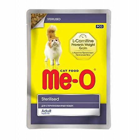 Meo Tavuklu Kısırlaştırılmış Kedi Pouch Konservesi 1 x80 Gr