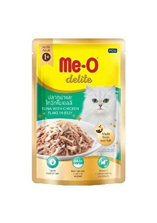 Me-O Delite Ton Balık ve Tavuklu Tahılsız Kedi Konservesi 80 Gr