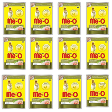 Meo Pouch Tavuklu Pirinçli Ve Yengeçli Kedi Konservesi 80 Gr X 12 adet