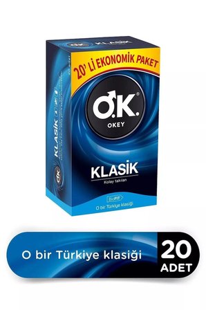 Okey Klasik Prezervatif Ekonomik 20li - 6 Adet