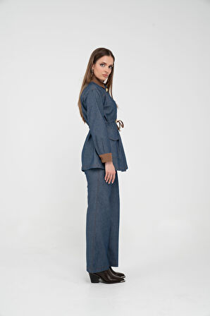 Kahve Detaylı Kadın İkili Takım K8073