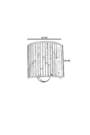 HASIR RATTAN ABAJURLU OVAL APLİK