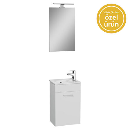 VitrA Ardea 67087 Banyo Dolabı Seti Kapaklı 40 cm Parlak Beyaz