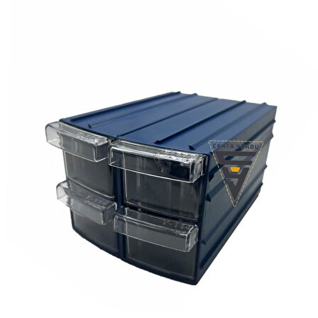 Sembol 114 Plastik Çift Çekmeceli Kutu 155X95x55mm 24 Adet