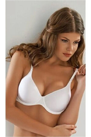 Kadın Beyaz Mikro Basic Desteksiz Sütyen 9600