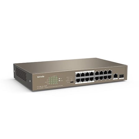 TENDA 16port PoE 150w 10/100 1-SFP Yönetilemez Switch TEF1118P-16-150W