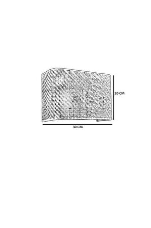 ÖRGÜLÜ RATTAN ABAJURLU DİKDÖRTGEN APLİK