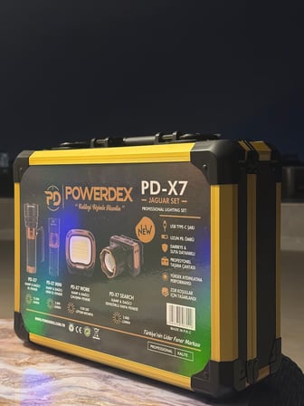 Powerdex Pd-x7 Jaguar Set Profesyonel Çok Amaçlı Karanlığa Meydan Okuyan Fener 15.000 Lümen Yeni 