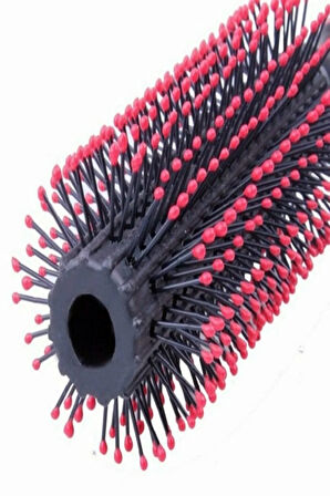 Profesyonel Boncuklu Fön Fırçası Fön Tarağı Pembe Natural Boncuk Isıya Dayanıklı XLT920