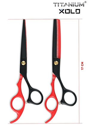 Red Dragon Deri Çantalı Profesyonel 2li Makas Seti Özel Çantalı Taraklı