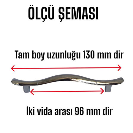 Ördek kulp Krom 96 mm Kulp Mobilya Mutfak Dolabı Çekmece Dolap Kapak Kulpu Kulbu Metal Kulpları