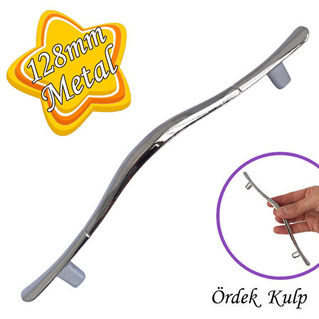 Ördek kulp Krom 128 mm Kulp Mobilya Mutfak Dolabı Çekmece Dolap Kapak Kulpu Kulbu Metal Kulpları