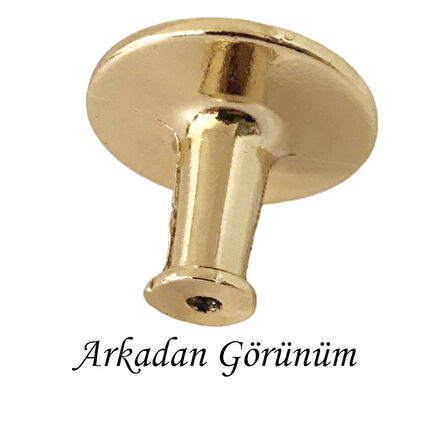 Düz Düğme Altın Gold Kulp Mobilya Çekmece Dolap Kapak Kulbu Metal Kulp Aksesuarları Vidalı