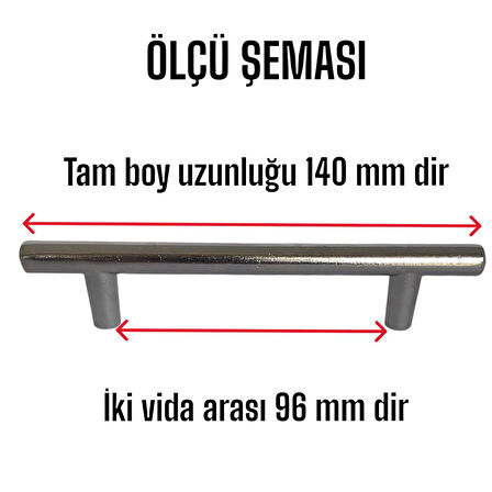 Boy Kulp Krom 96 mm Kulp Mobilya Mutfak Dolabı Çekmece Dolap Kapak Kulpu Kulbu Metal Kulpları