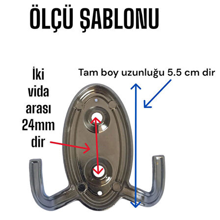 Seç Askı Krom Portmanto Askı Vestiyer Duvar Askısı Metal Dolap Elbise Askılığı