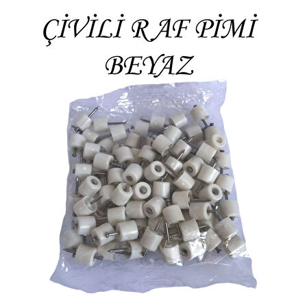 Çivili Raf Pimi Duvar Dolap Mobilya Pimi Sert Plastik Raf Tutucu Beyaz 100 Adet Tekli (1 PAKET)