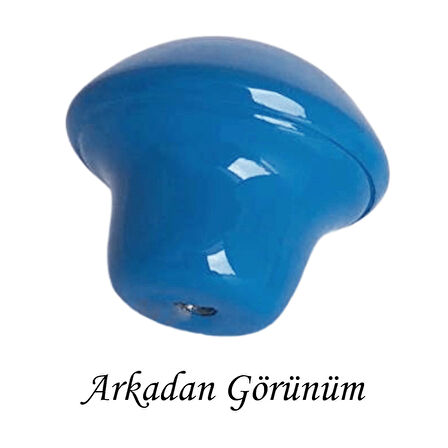 15 Adet Mavi Mantar Düğme Kulp Çocuk Bebek Mobilya Çekmece Dolap Kapak Kulbu Metal Kulp Aksesuarları Vidalı