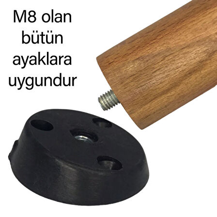 8 Adet Dereceli Ayak Tabanı Siyah Mobilya Masa Sehpa Ayağı Bağlantı Aparatı Açılı  Plastik
