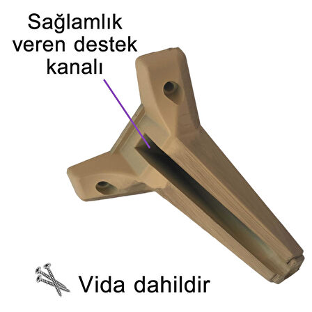 Serdivan 15 cm Açık Ceviz Lüx Mobilya Kanepe Sehpa Ünite Koltuk Ayağı Baza Ayak 