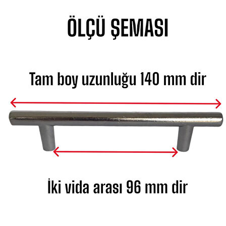 8 Adet Boy Kulp Krom 96 mm Kulp Mobilya Mutfak Dolabı Çekmece Dolap Kapak Kulpu Kulbu Metal Kulpları
