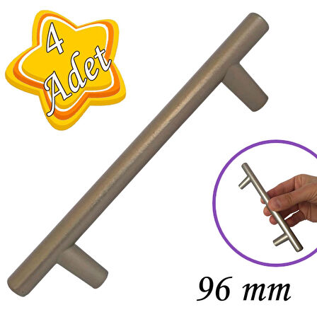 4 Adet Boy Kulp Saten 96 mm Kulp Mobilya Mutfak Dolabı Çekmece Dolap Kapak Kulpu Kulbu Metal Kulpları