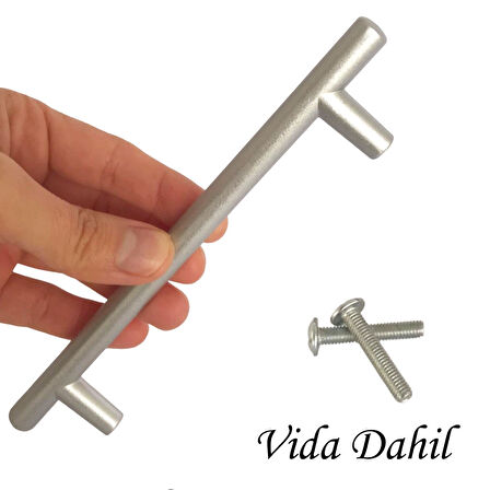 4 Adet Boy Kulp Mat Krom 128 mm Kulp Mobilya Mutfak Dolabı Çekmece Dolap Kapak Kulpu Kulbu Metal 