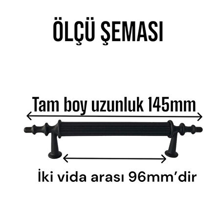 8 Adet Erciyes kulp Siyah 96 mm Kulp Mobilya Mutfak Dolabı Çekmece Dolap Kapak Kulpu Kulbu Metal Kulpları