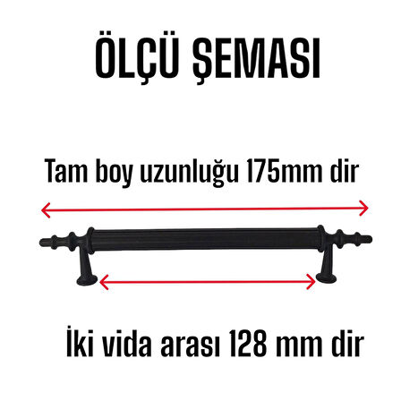 5 Adet Erciyes kulp Siyah 128 mm Kulp Mobilya Mutfak Dolabı Çekmece Dolap Kapak Kulpu Kulbu Metal Kulpları