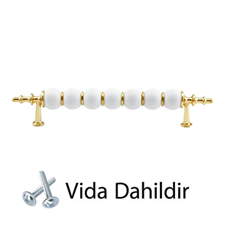 İnci Kulp 128 mm Altın Gold Mutfak Kulpu Çekmece Dolap Kapak Kulbu Metal Mobilya Dolabı Kulpları 