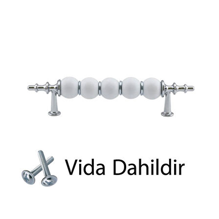 5 Adet İnci Kulp 96 mm Krom Mutfak Kulpu Çekmece Dolap Kapak Kulbu Metal Mobilya Dolabı Kulpları 