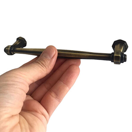 15 Adet Padişah Kulp 128 mm Antik Sarı Mutfak Kulpu Çekmece Dolap Kapak Kulbu Metal Mobilya Dolabı Kulpları