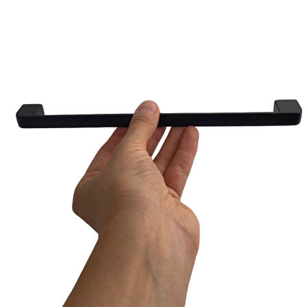 8 Adet Oval Marmara Kulp 224 mm Siyah Mutfak Kulpu Çekmece Dolap Kapak Kulbu Metal Mobilya Dolabı Kulpları 