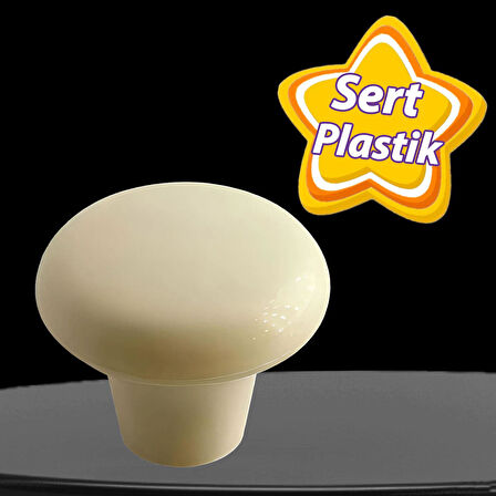 Sert Plastik Mantar Düğme Kulp Krem Dolap Mobilya Mutfak Dolabı Çekmece Kapak Kulpu Kulbu 