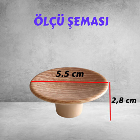 Bohem Plastik Çanak Kulp Ceviz Düğme Mobilya Mutfak Dolap Dolabı Çekmece Kulbu Kulpları