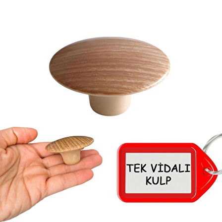 Bohem Plastik Kulp Ceviz Bombeli Düğme Mobilya Mutfak Dolap Dolabı Çekmece Kulbu Kulpları