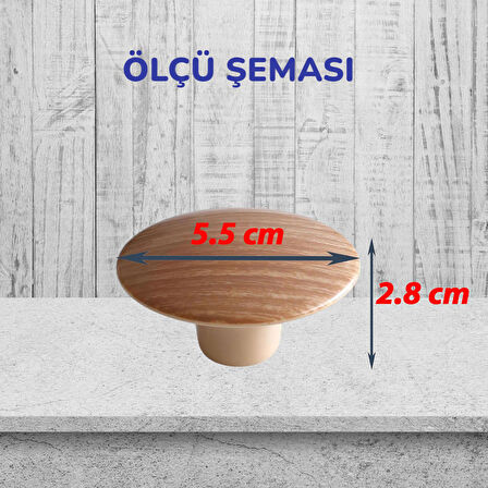 Bohem Plastik Kulp Ceviz Bombeli Düğme Mobilya Mutfak Dolap Dolabı Çekmece Kulbu Kulpları