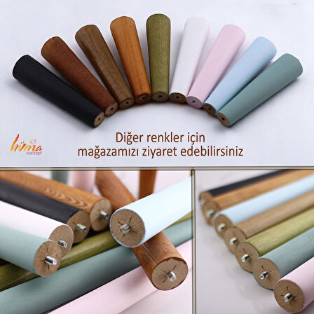 Ahşap Ayak 12 Cm Su Yeşili M8 Civatalı Bağlantı Aparatlı Dolap Mobilya Koltuk Kanepe Destek Ayağı Ayakları