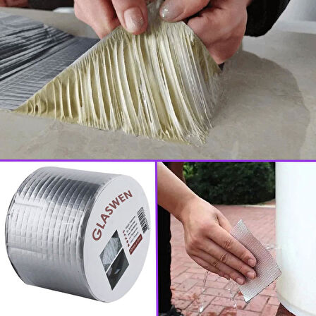 Çatı İzolasyon Bandı 96 mm X 2 MT Su Sızdırmazlık Geçirmez Delik Yalıtım Çamur Boru Sakız Tamir Bant