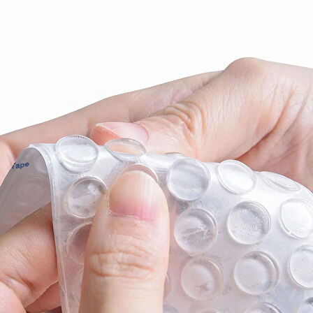 100’lü 10Mm Yapışkanlı Şeffaf Silikon Ses Stoperi Dolap Çekmece Tamponu Koruyucu