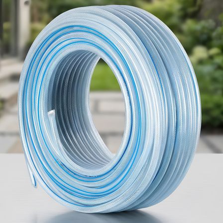 Örgülü Şeffaf Bahçe Hortumu 50 Metre Dayanıklı 3 Katlı Sağlam Çeşme Su Sulama Yıkama Hortum 12.5 mm 1/2"