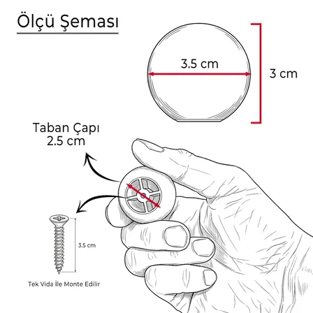 8 Adet Sert Plastik Düğme Yuvarlak Top Koyu Ahşap Rengi Dolap Mobilya Mutfak Dolabı Çekmece Kulbu Kulpu Kulplar
