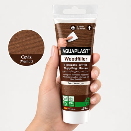 Ahşap Tamir Macunu CEVİZ Parke Mobilya Masa Dolgu Çatlak Çizik Giderici Fiberglas 125 ML