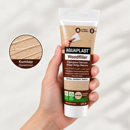 Ahşap Tamir Macunu KUMTAŞI Parke Mobilya Masa Dolgu Çatlak Çizik Giderici Fiberglas 125 ML