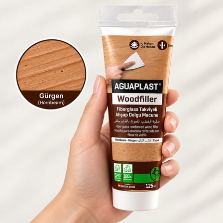 Ahşap Tamir Macunu GÜRGEN Parke Mobilya Masa Dolgu Çatlak Çizik Giderici Fiberglas 125 ML