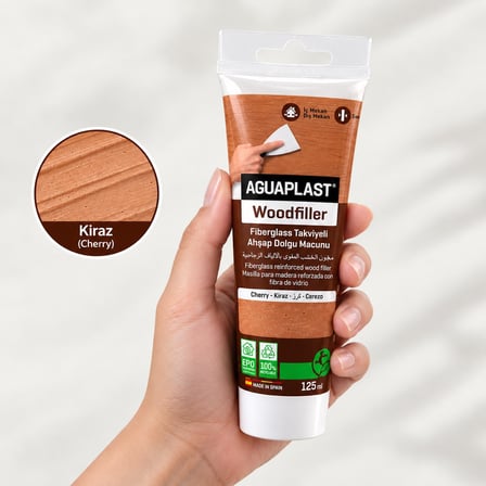 Ahşap Tamir Macunu KİRAZ Parke Mobilya Masa Dolgu Çatlak Çizik Giderici Fiberglas 125 ML