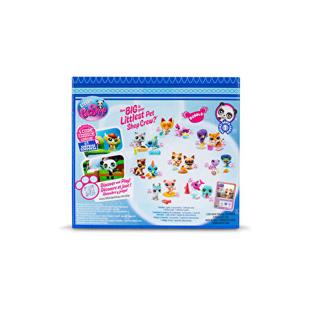 Hasbro Littlest Petshop Figür Minişler 2'li Paket Hayvanlar Kahverengi Kedi-Köpek 00506 (KOLİ İTEMİ S00005264)